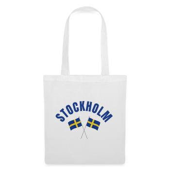 Drapeaux suédois de Stockholm - Sac en tissu - blanc - Devant