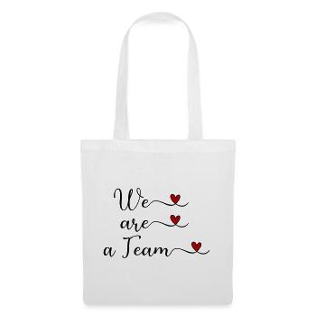 We are a Team Team Unity Design with a Heart - Tote Bag - white - Front