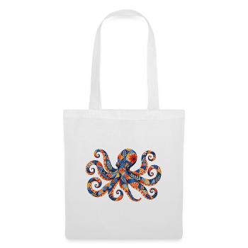 Magie des couleurs en patchwork de pieuvre - Sac en tissu - blanc - Devant