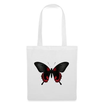 Scharlachschwalbenschwanz-Schmetterling Papilio rumanzovia - Stoffbeutel - Weiß - Vorne