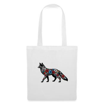 Blütenfuchs Silhouette - Stoffbeutel - Weiß - Vorne