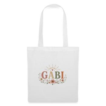 GABI Name Geschenke zum Geburtstag  - Stoffbeutel - Weiß - Vorne
