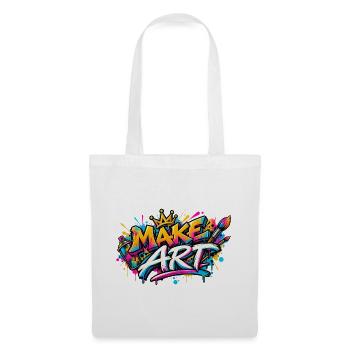 Make Art Graffiti Farbexplosion - Stoffbeutel - Weiß - Vorne