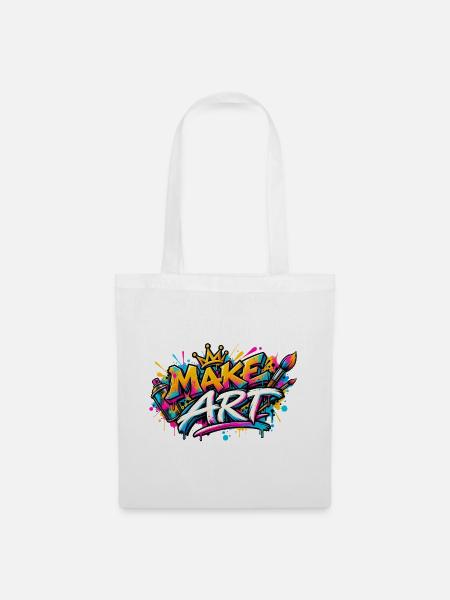 Make Art Graffiti Farbexplosion - Stoffbeutel - Weiß