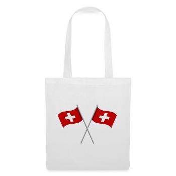 Schweizer Flagge - Stoffbeutel - Weiß - Vorne