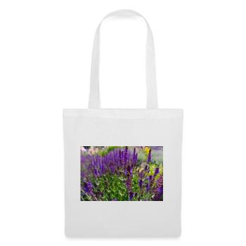 Bumblebee on Purple Salvia Flowers - Stoffbeutel - Weiß - Vorne