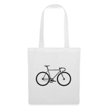 Fixie Bike grau - Stoffbeutel - Weiß - Vorne