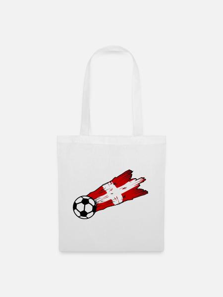 Schweizer Fußballflaggen-Spritzkunst - Stoffbeutel - Weiß