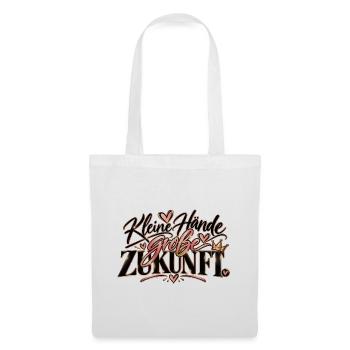 Erzieherin – Kleine Hände, große Zukunft - Stoffbeutel - Weiß - Vorne
