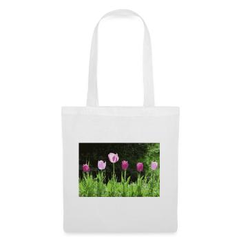 Tulpen im Frühling - Stoffbeutel - Weiß - Vorne