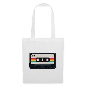 80s Cassette - Stoffbeutel - Weiß - Vorne