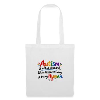 Autismus Akzeptanz Regenbogen Design - Stoffbeutel - Weiß - Vorne