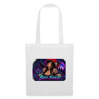 Neon Schwarzwald Pinup - Stoffbeutel - Weiß - Vorne