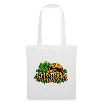 St Patrick's Tag Goldtopf Kleeblatt - Stoffbeutel - Weiß - Vorne
