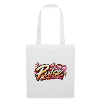 Pulse Graffiti Herz Neonschrift - Stoffbeutel - Weiß - Vorne