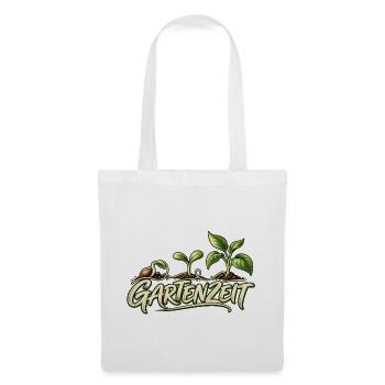 Gartenliebe Line Art Geschenk für Gärtner - Stoffbeutel - Weiß - Vorne