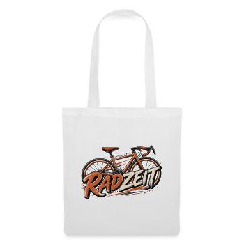 Radfahren Retro Fahrradmotiv Zeitlose Geschenkidee - Stoffbeutel - Weiß - Vorne