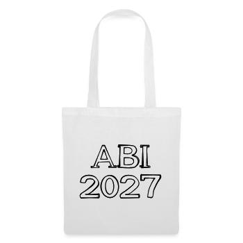 Abi 2027 Schriftzug handgezeichnet - Stoffbeutel - Weiß - Vorne