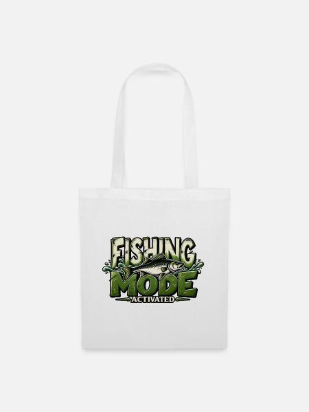 Fishing Mode Activated Angeln Angler Geschenkidee - Stoffbeutel - Weiß