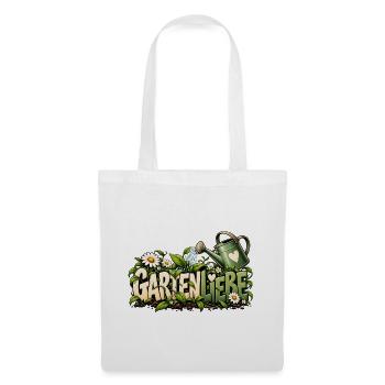 Gartenliebe mit Herz Liebevolle Geschenkidee  - Stoffbeutel - Weiß - Vorne