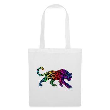 Stammes-Regenbogenpanther - Stoffbeutel - Weiß - Vorne