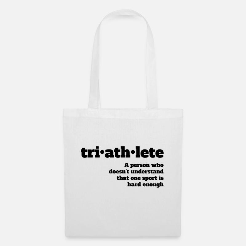 Triathletes - Not hard enough - Tote Bag - white