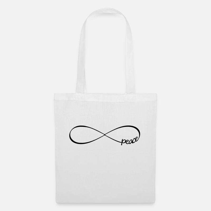 Infinity Peace Hippie Unendlichkeit ewig Symbol - Stoffbeutel - Weiß