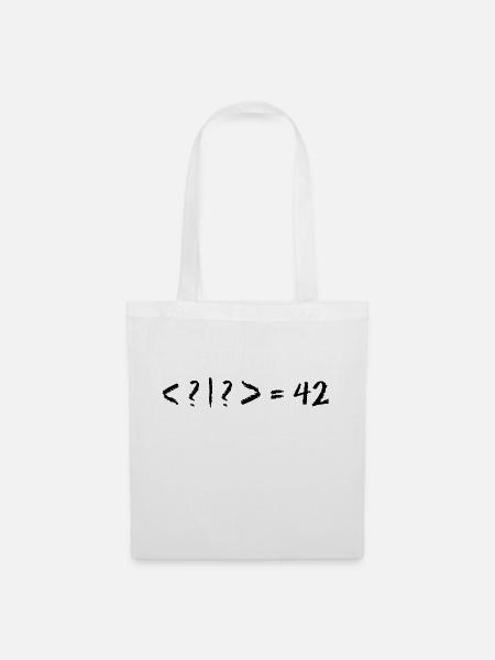 Best Quantum Joke Ever: Bra-Ket = 42 (Blackboard) - Tote Bag - white