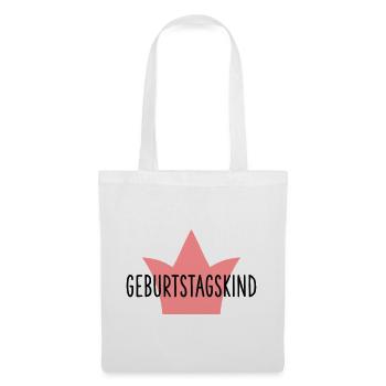 Anniversaire Fille Couronne Cadeau Anniversaire - Sac en tissu - blanc - Devant