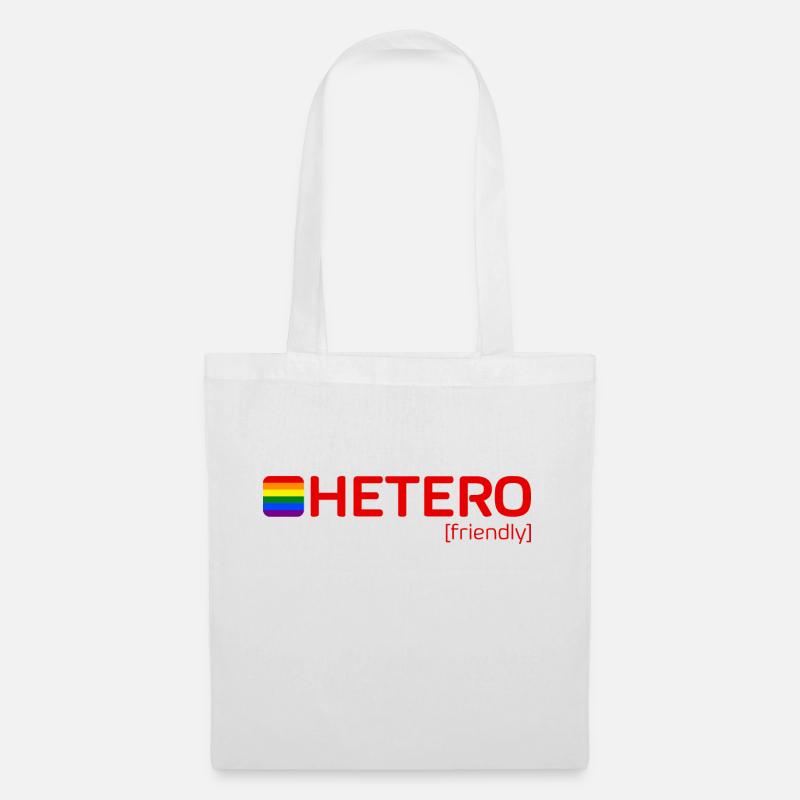 HETERO [friendly] - Stoffbeutel - Weiß