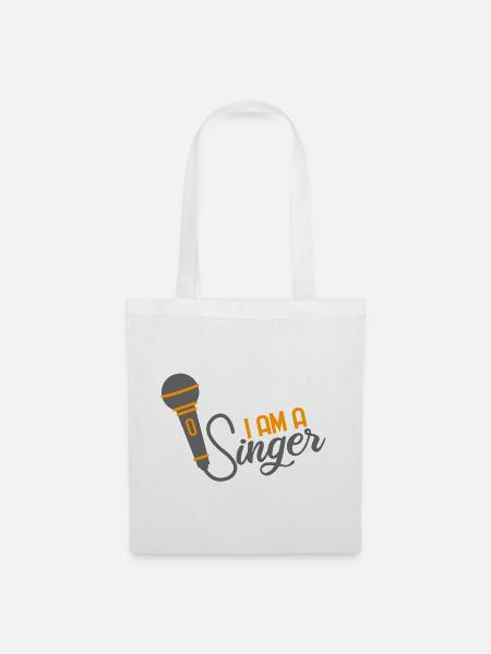 I am a singer - Stoffbeutel - Weiß