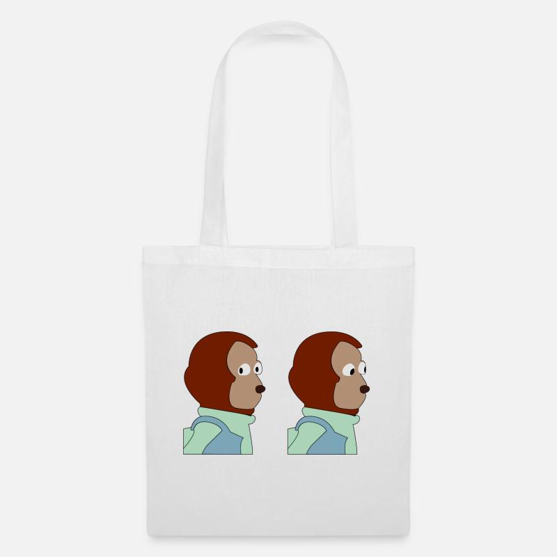 mème singe irrité - Sac en tissu - blanc
