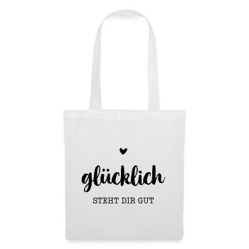 Happy is good for you - Heart - Tote Bag - white - Front