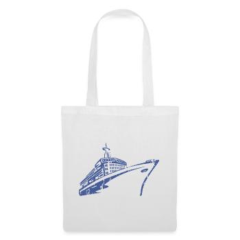 Bateau de croisière Navire de croisière Luxe - Sac en tissu - blanc - Devant