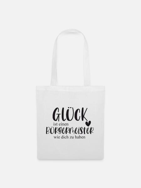 Bürgermeister Ehrenamt Stadt Gemeinde Geschenk - Stoffbeutel - Weiß
