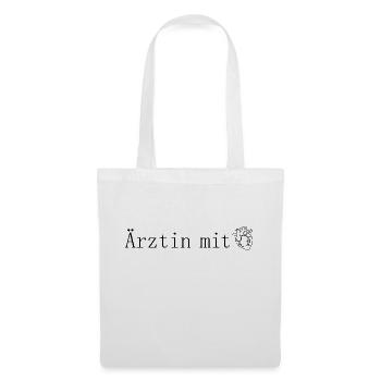 Ärztin mit Herz - Stoffbeutel - Weiß - Vorne