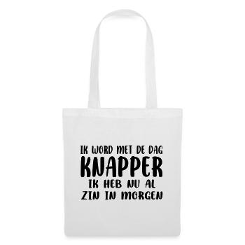 Je deviens de plus en plus beau. Hâte à demain # - Sac en tissu - blanc - Devant