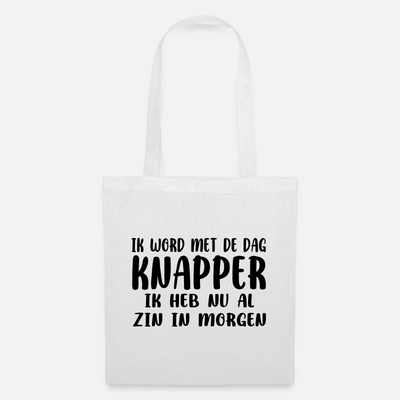 Je deviens de plus en plus beau. Hâte à demain # - Sac en tissu - blanc