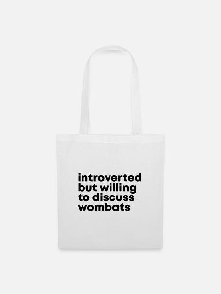 Wombat Wombat Wombat - Stoffbeutel - Weiß
