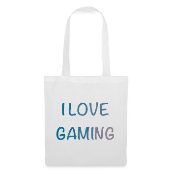 I Love Gaming Aquarell - Stoffbeutel - Weiß - Vorne
