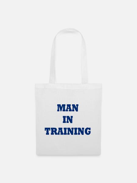 Man in Training - Stoffbeutel - Weiß
