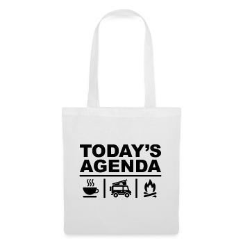 Todays Agenda - Stoffbeutel - Weiß - Vorne