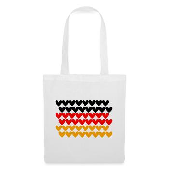 Germany Flag Heart Tile Design - Tote Bag - white - Front