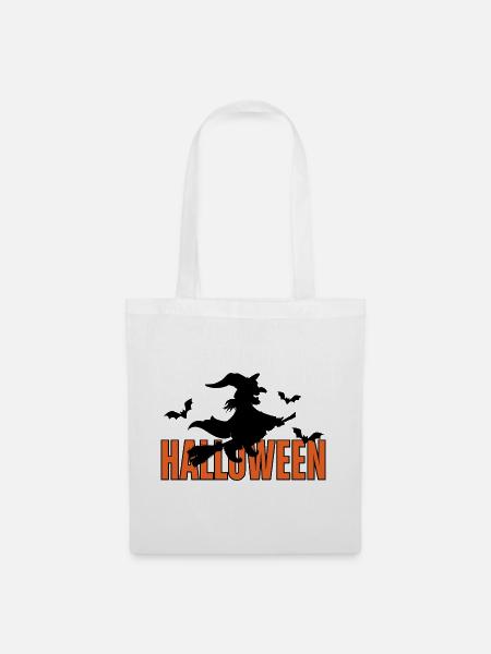 Halloween Hexe - Stoffbeutel - Weiß