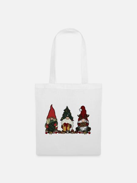 Wichtel Weihnachten - Stoffbeutel - Weiß