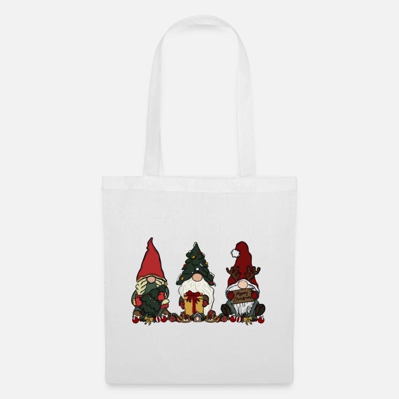 Wichtel Weihnachten  - Stoffbeutel - Weiß