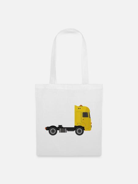 Sattelzug-Lastwagen - Stoffbeutel - Weiß