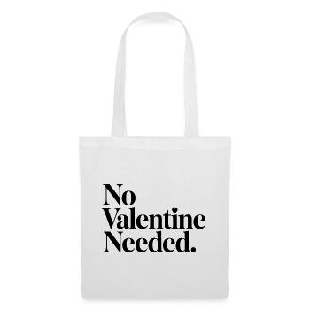 Chemise sans besoin de la Saint-Valentin – Drôle anti-Valentin - Sac en tissu - blanc - Devant