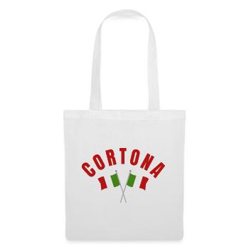 Cortona Twin Italian Flags Emblem - Tote Bag - white - Front