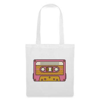Retro Cassette in Pink - Tote Bag - white - Front